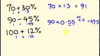 Percentage increase and decrease