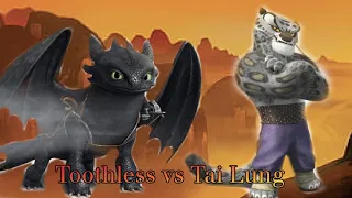 Toothless vs Tai Lung - Kung Fu Fighting