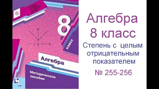 № 255 - 256 Алгебра 8 класс Мерзляк - Степень с целым отрицательным показателем