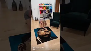 Biggie Portrait done by Janna from Jimtanna. Custom handmade tufted rugs