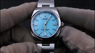 Rolex Oyster Perpetual 36 126000 Turquoise blue "Tiffany" Unboxing Video