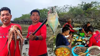 Pulaunya Indah hasil alamnya kaya, nombak ikan & gurita buat makan di pantai