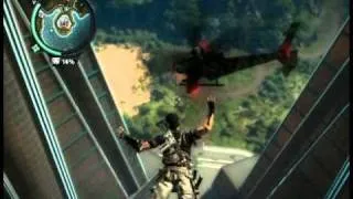 Just Cause 2 Helico sans pilote vs Statue + base jump