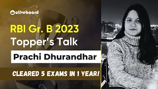 Topper's Talk With Prachi Dhurandhar, Cleared RBI Grade B 2023 | RBI Grade B Topper Interview