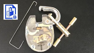 (146) Remove front plate on lever padlock and replace with clear plastic to demonstrate over lifting