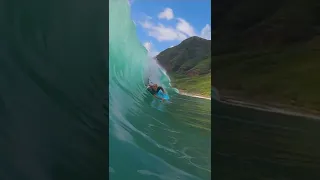 Bodyboarding secret shorebreak in Hawaii! #shorts