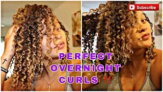 CURLY HAIR HACK Overnight l Wake up to perfect curls !