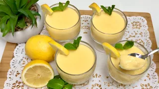 Vous avez un citron 🍋 Faites ce dessert rafraîchissant au Citron en quelques minutes⏱👌(sans oeufs)