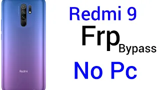 redmi 9 google account bypass/ redmi 9 remove frp no pc #redmi #frp #frp_solution