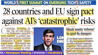 World's First Summit On Artificial Intelligence's Safety - Learn Reading Newspaper - How to Read