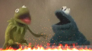 Kermit gets mad at Cookie Monster (censored)