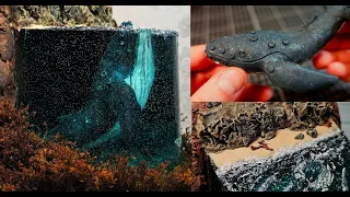 GIANT WHALE Fantasy Diorama, Resin, Polymer Clay