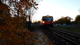 Gyula (Dobozi út): Sz 37616 train (Békéscsaba - Vésztő). Bzmot 117 189