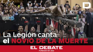 La Legión emociona con 'El novio de la muerte' en el traslado del Cristo de Mena en Málaga