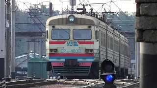 ЭР9М-4008/ЭР9Е-650 и ЭР9М-541 по станции Беличи