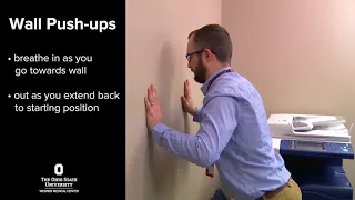 Exercises to prevent back pain: wall push-ups | Ohio State Medical Center