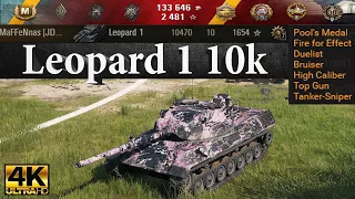 Leopard 1 video in Ultra HD 4K🔝 10470 dmg, 10 kills, 1654 exp, Pool's Medal 🔝 World of Tanks ✔️