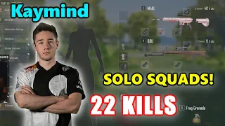 Kaymind - 22 KILLS - M416 + QBU - SOLO SQUADS! - Archive Games - PUBG