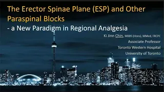 ESP and Paraspinal Blocks Lecture - May 2018
