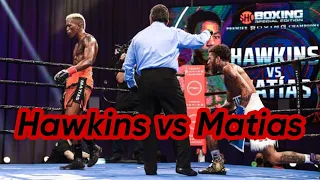 Hawkins vs Matias Fight Highlights #sports #boxing #highlights #hawkinsvsmatias