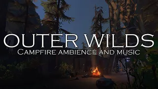 Outer Wilds Campfire Ambience and Music - Full Day and Night