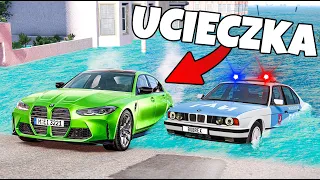 ❄️ WYŚCIG I UCIECZKA OD POWODZI I POLICJI W JEDNYM!? | BeamNG Drive |