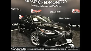 Black 2019 Lexus ES 350 Ultra Luxury Package Review Edmonton Alberta - Lexus of Edmonton New