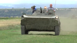 Army Vehicles - Tank T-72M4 CZ & BVP 2 - Military parade (loading tanks after military parade)