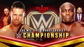 The Miz vs Bobby Lashley WWE Championship Highlights