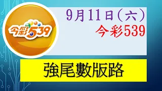 上期中08  25【今彩539】9月11日（六）強尾數號碼版路參考 發哥539 請點圖看看 ！