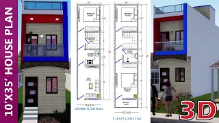 Small space modern house design 2020, size 10x35 feet Plan No 3