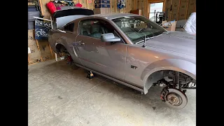S197 Mustang GT lowering spring install