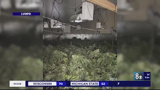 Fire reveals large marijuana grow house