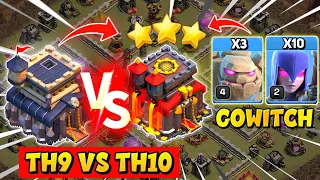 TH9 vs TH10 Attack Strategy | Th9 vs Th10 War Attack Strategy 2022 | Clash of Clans - COC