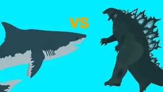 godzilla vs megalodon|short animation|epic battle stknds