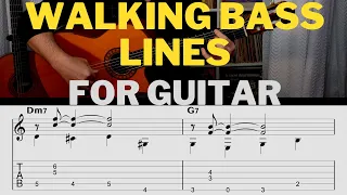 How to Play Walking Bass Lines on Guitar