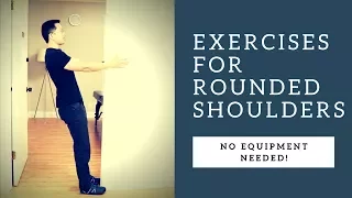 How to fix rounded shoulders - 2 exercises with no equipment