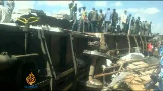 Cargo train derails in Kenyan capital