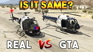 GTA 5 POLICE CHOPPER VS REAL POLICE CHOPPER : IS IT SAME?