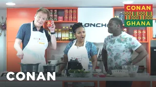 Conan & Sam Richardson Learn How To Cook Ghanaian Jollof Rice | CONAN on TBS