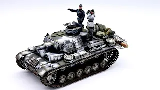 TAKOM 1/35  PanzerⅢ【Painting Video】#howtopaint #scalemodel #tankmodel