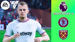 EA Sports FC 24 - Aston Villa Vs. West Ham - Premier League 23/24 Matchday 9 | Full Match
