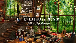 Ethereal July Jazz Music in Cozy Coffee Shop Ambience ☕ Relaxing Jazz Instrumental Music For Study