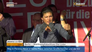 Wahlkampfabschluss Die Linke: Reden von Sahra Wagenknecht und Dietmar Bartsch am 22.09.2017