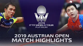 Hugo Calderano vs Jeoung Youngsik | 2019 ITTF Austrian Open Highlights (R16)