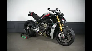 Ducati Streetfighter V4 SP with Full System Akrapovic walk around video - RNC Motorcycles stock