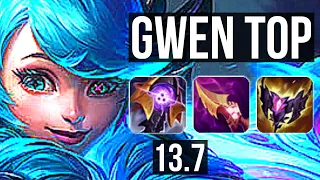 GWEN vs JAX (TOP) | 8 solo kills, 68% winrate, Legendary | KR Diamond | 13.7