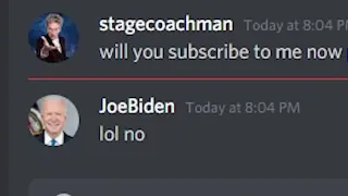 JOE SUBSCRIBED TO ME