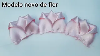 COMO FAZER UMA FLOR LINDA E FACIL DE FITA DE CETIM