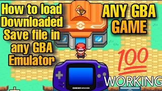 How to load downloaded save file in any GBA emulator (100% working)|Transfer Save file to new device